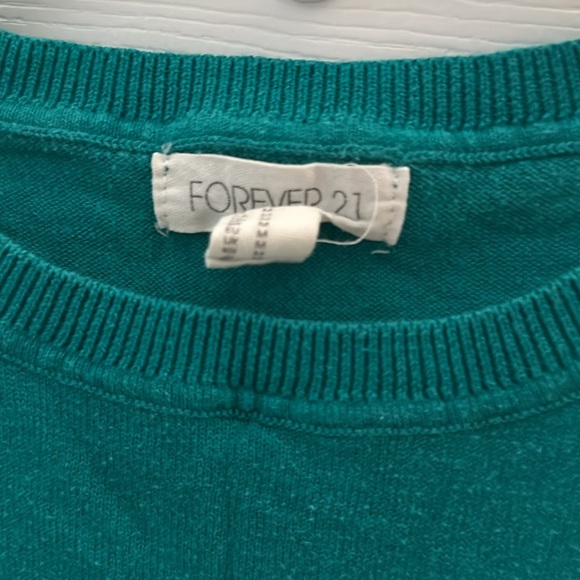 Forever 21 Teal Sweater - Picture 2 of 5